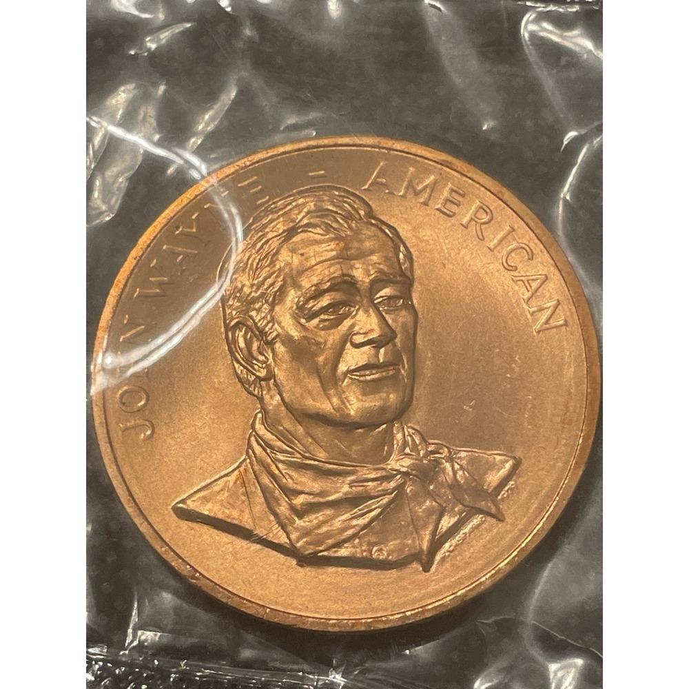 John Wayne‎ American U.S. Mint Copper Or Bronze Medallion 1 5/16" Sealed